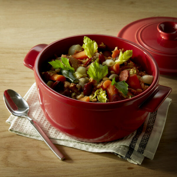 Piccola cocotte tonda 25 lt Rosso Hemile Henry