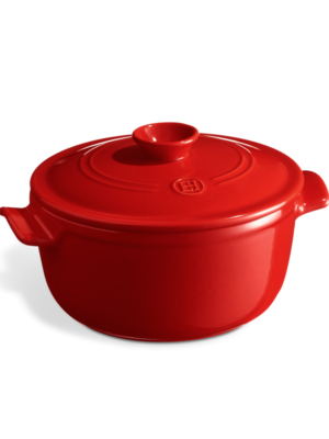 Piccola cocotte tonda 25 lt Rosso Hemile Henry