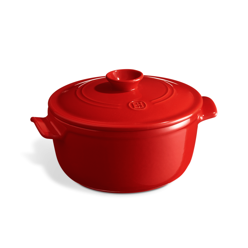 Piccola cocotte tonda 25 lt Rosso Hemile Henry